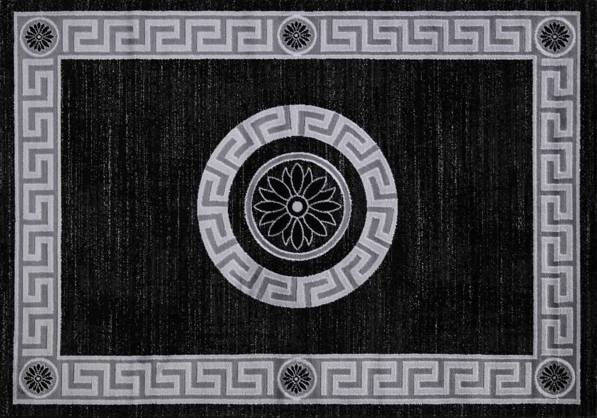 WEBTEPPICH 80/150 cm Eleysa Grau, Schwarz  - Schwarz/Grau, Design, Textil (80/150cm)