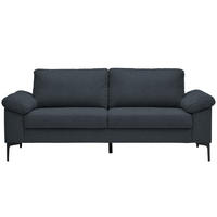 2,5-SITZER  in Flachgewebe Anthrazit  - Anthrazit/Schwarz, Design, Textil/Metall (206/86/97cm) - Pure Home Lifestyle