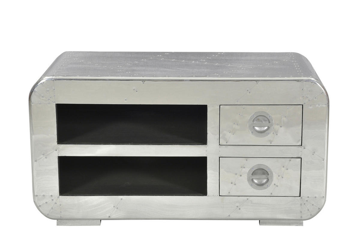 LOWBOARD  100/50/45 cm 2 Schublade(n)  - Silberfarben, Design, Holz/Holzwerkstoff (100/50/45cm) - MID.YOU