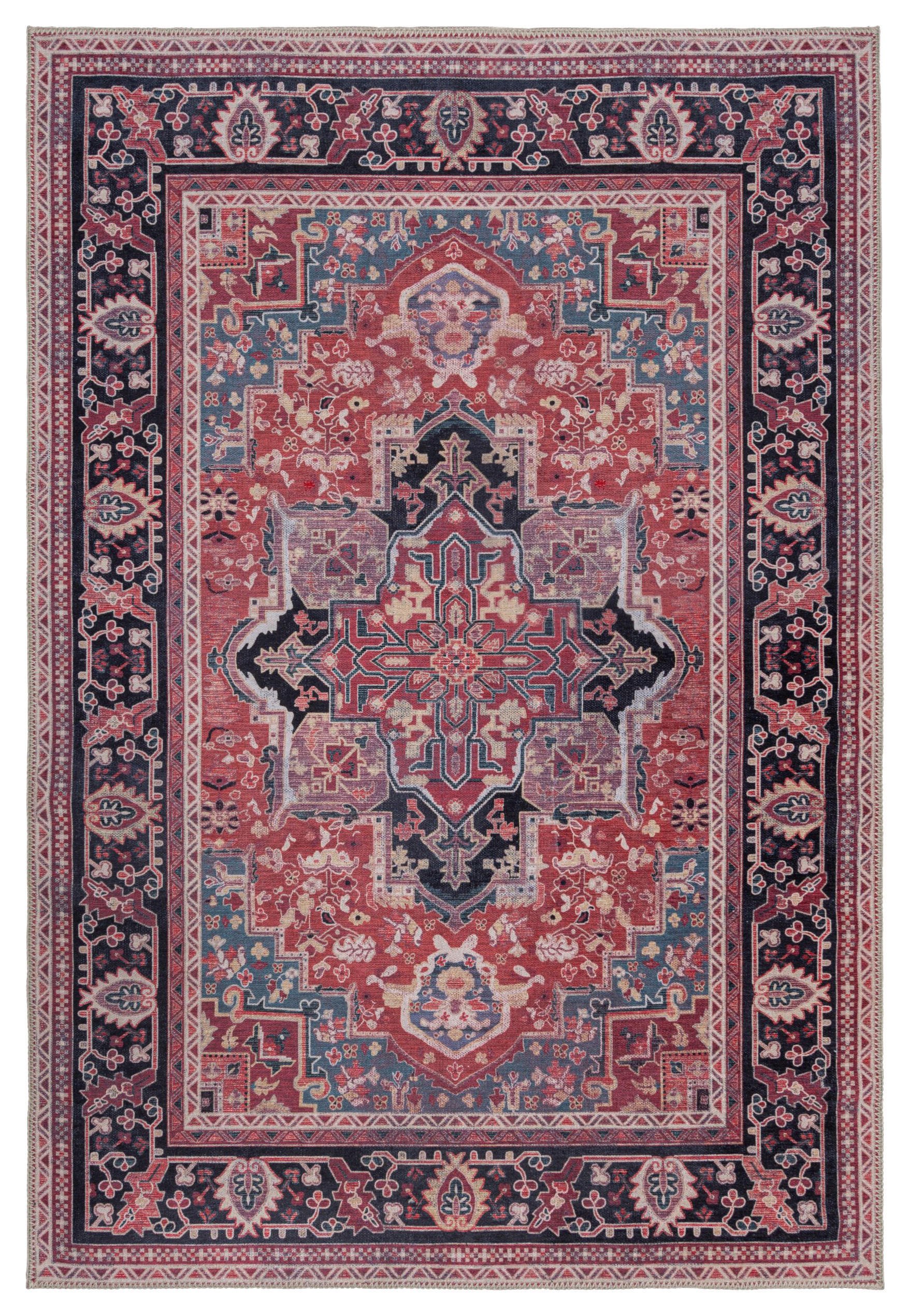 Flair Rugs Flachwebeteppich Hebden Washable Rot 80x150 cm