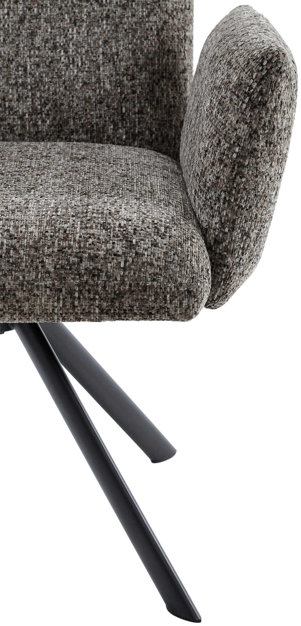 ARMLEHNSTUHL  in Eisen Webstoff  - Schwarz/Braun, Design, Textil/Metall (68/88/66cm) - Hom`in