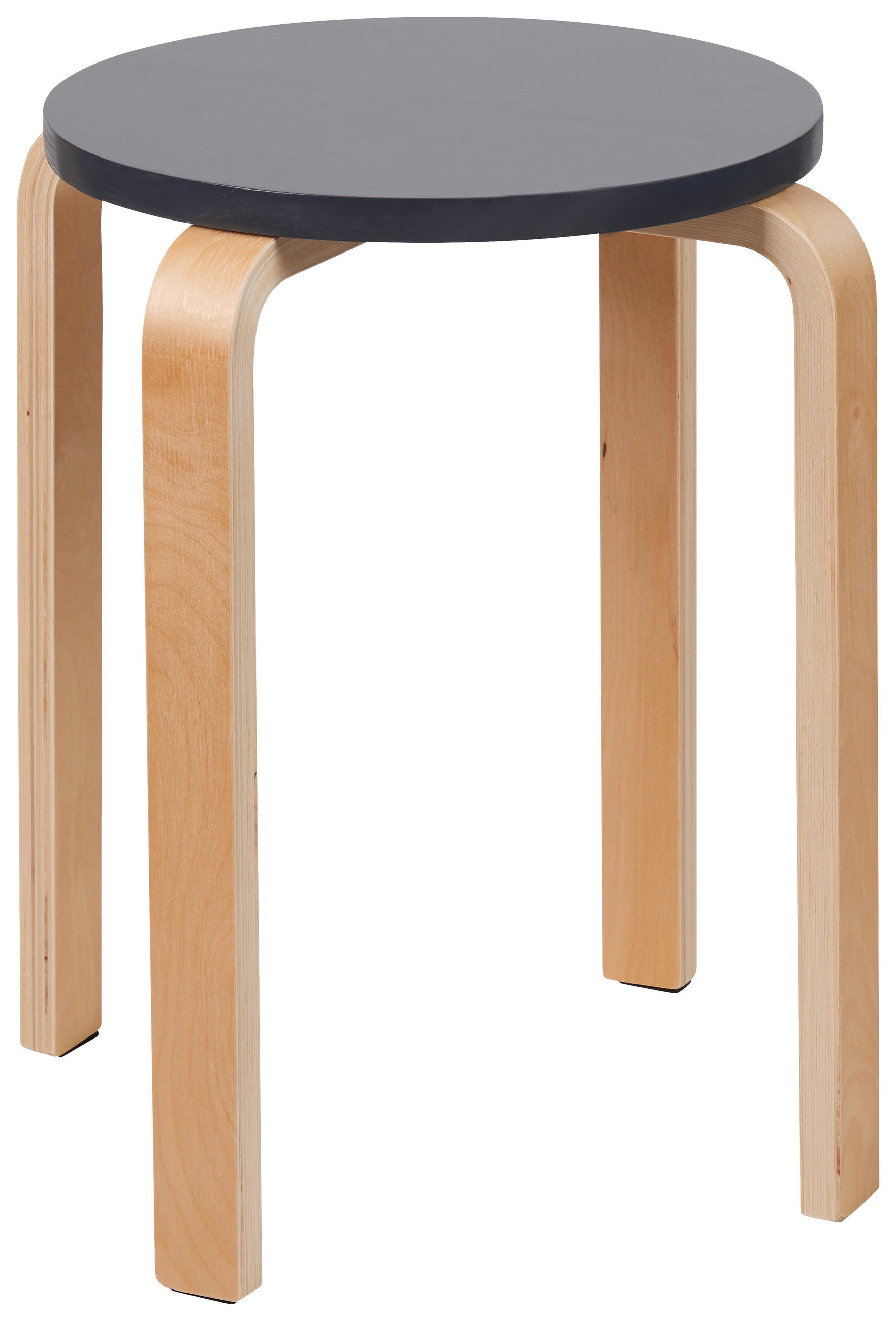 STAPELHOCKER Anthrazit, Birkefarben - Anthrazit/Birkefarben, MODERN, Holz (41/45/41cm) - Carryhome