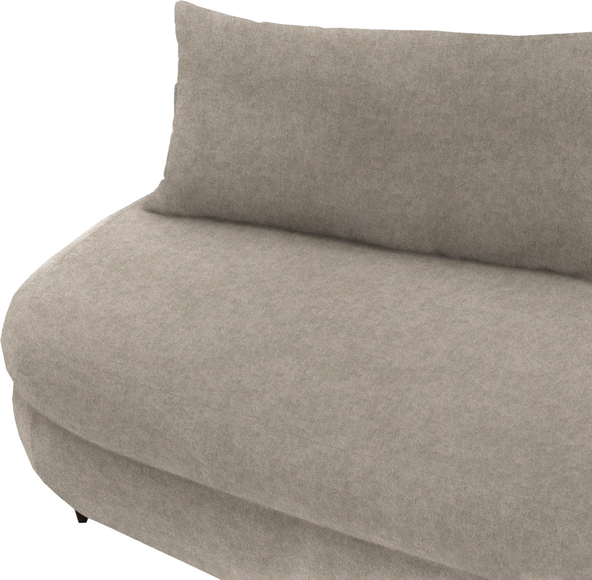 SCHLAFSOFA in Velours Beige  - Beige/Schwarz, Design, Holz/Textil (213/89/105cm) - Novel