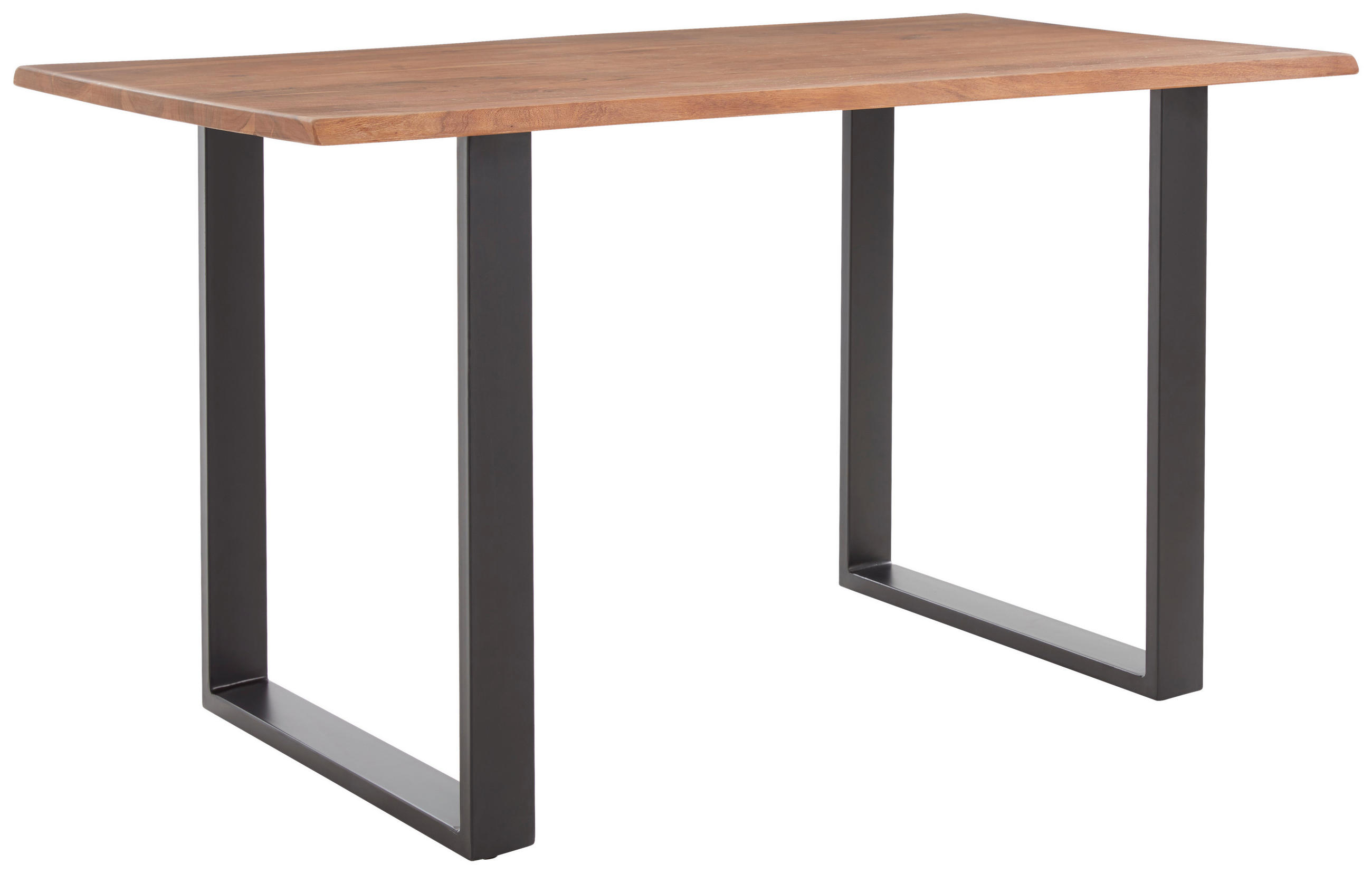 ESSTISCH 140/76/80 cm Akazie Hartholz Holz Schwarz, Honig rechteckig - Schwarz/Honig, Natur, Holz/Metall (140/76/80cm) - MID.YOU