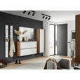 GARDEROBE 5-teilig  in 255/190/37 cm  - Eichefarben/Weiß, Design, Glas/Holz (255/190/37cm) - Dieter Knoll
