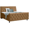 BOXSPRINGBETT 180/200 cm  in Beige  - Beige/Schwarz, KONVENTIONELL, Holz/Textil (180/200cm) - Ti'me