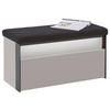GARDEROBENBANK Garderobe  in 91,5/48,5/40 cm  - Beige/Schwarz, KONVENTIONELL, Holzwerkstoff/Textil (91,5/48,5/40cm) - Voleo