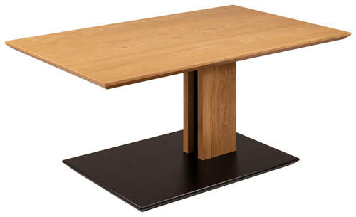 COUCHTISCH Wildeiche furniert 100/60/47 cm rechteckig Schwarz, Eichefarben  - Eichefarben/Schwarz, Natur, Holz/Holzwerkstoff (100/60/47cm) - Venda