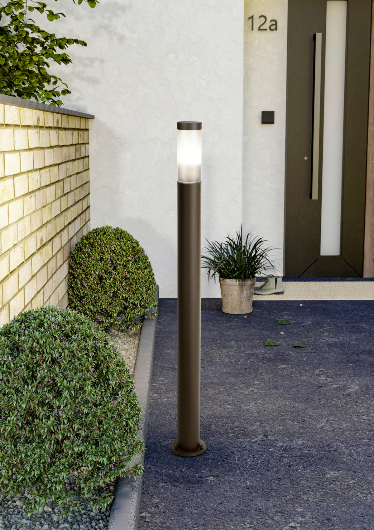 AUßENSTEHLEUCHTE 7,5/110 cm   - Rostfarben/Transparent, Design, Kunststoff/Metall (7,5/110cm) - Eglo