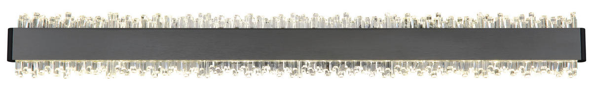 LED-WANDLEUCHTE 70,5/8/4 cm   - Klar/Schwarz, Design, Kunststoff/Metall (70,5/8/4cm) - Globo