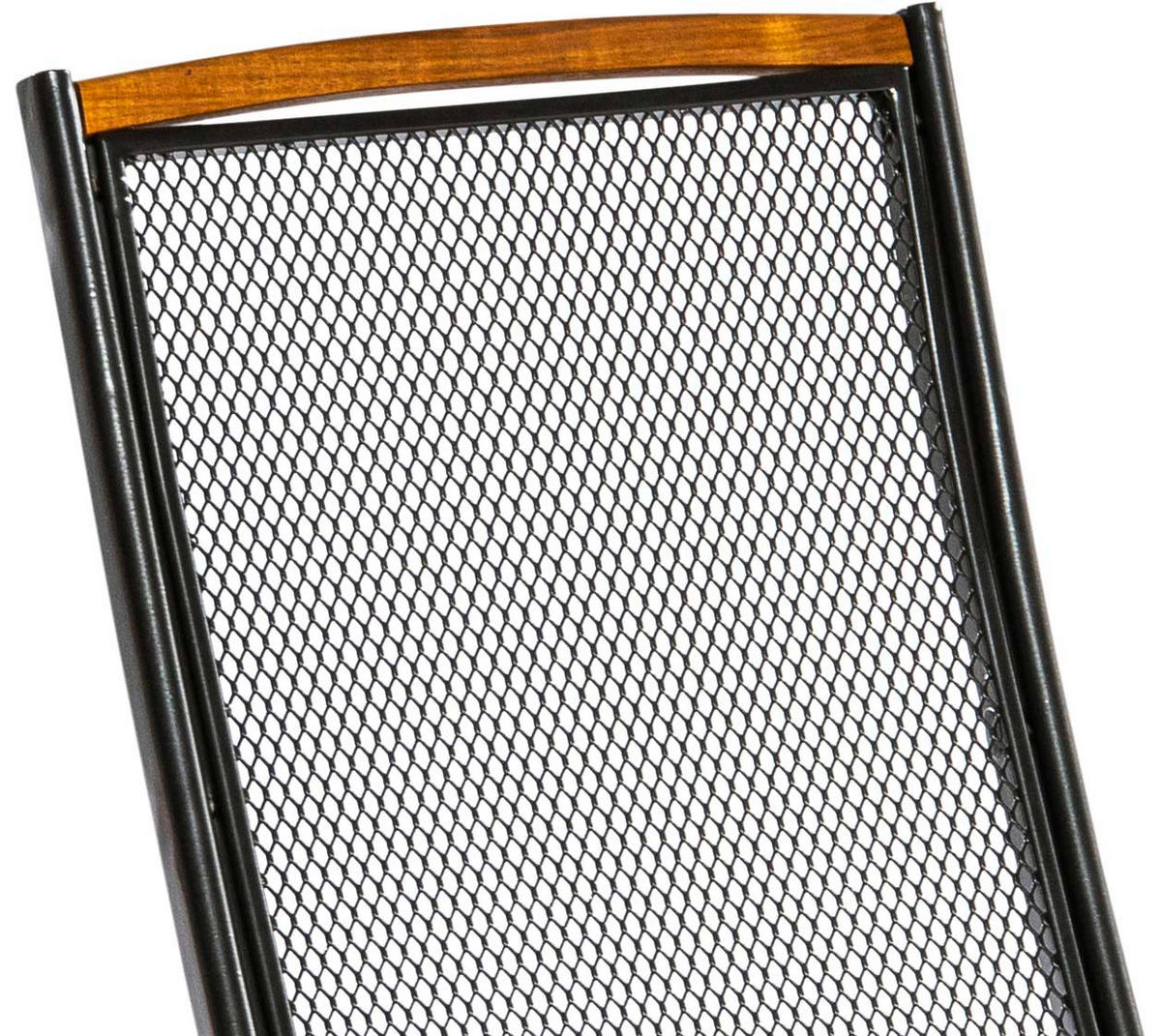 GARTENKLAPPSESSEL Akazie Aluminium Schwarz, Akaziefarben  - Schwarz/Akaziefarben, KONVENTIONELL, Holz/Metall (60/114/79cm) - Gardenson