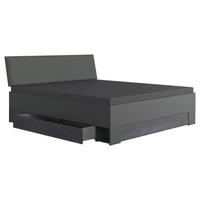 STAURAUMBETT 180/200 cm  in Graphitfarben, Dunkelgrau   - Dunkelgrau/Graphitfarben, Basics, Karton/Holzwerkstoff (180/200cm) - MID.YOU