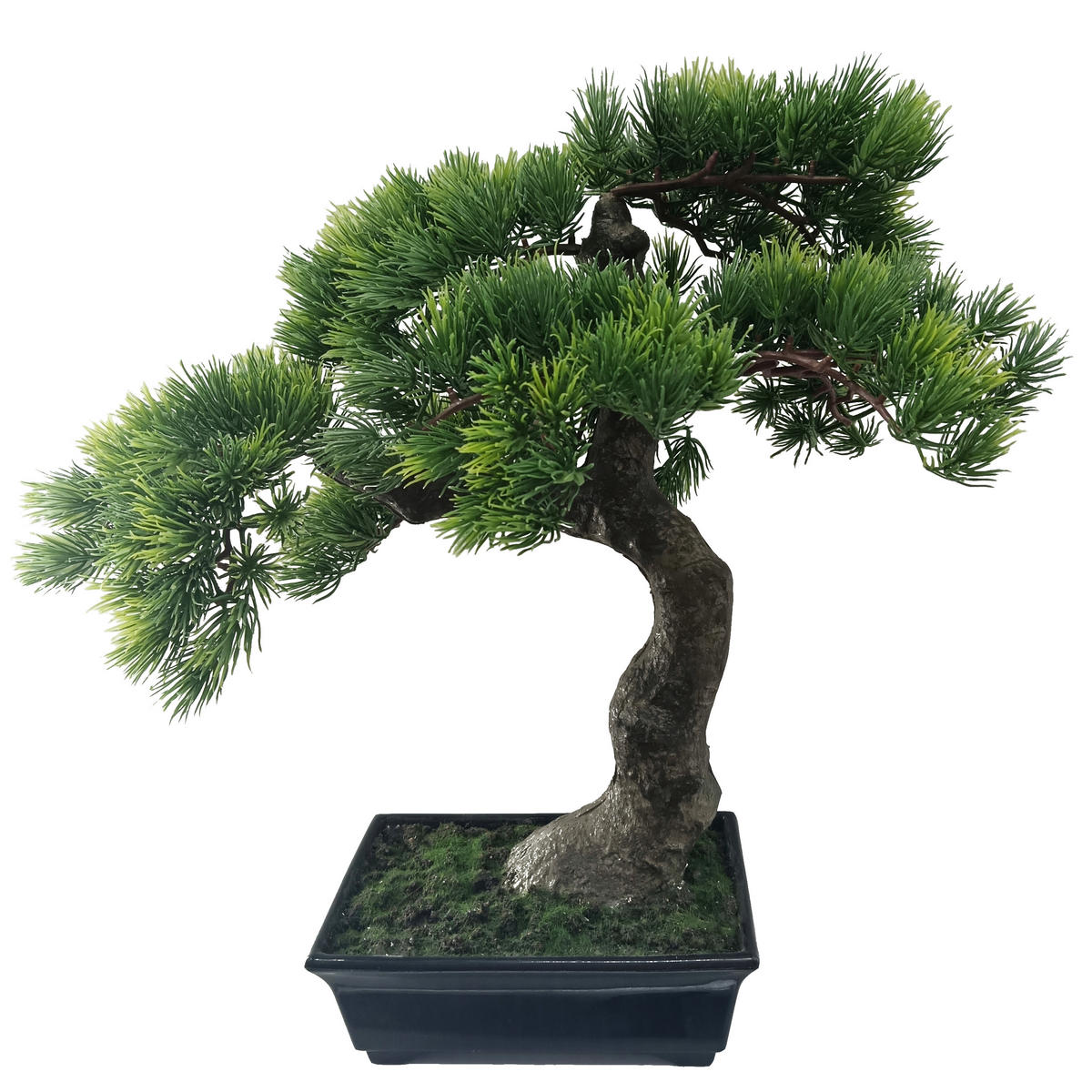 BONSAI 43 cm  - Dunkelgrün/Dunkelgrau, Basics, Kunststoff (43cm) - Ambia Home
