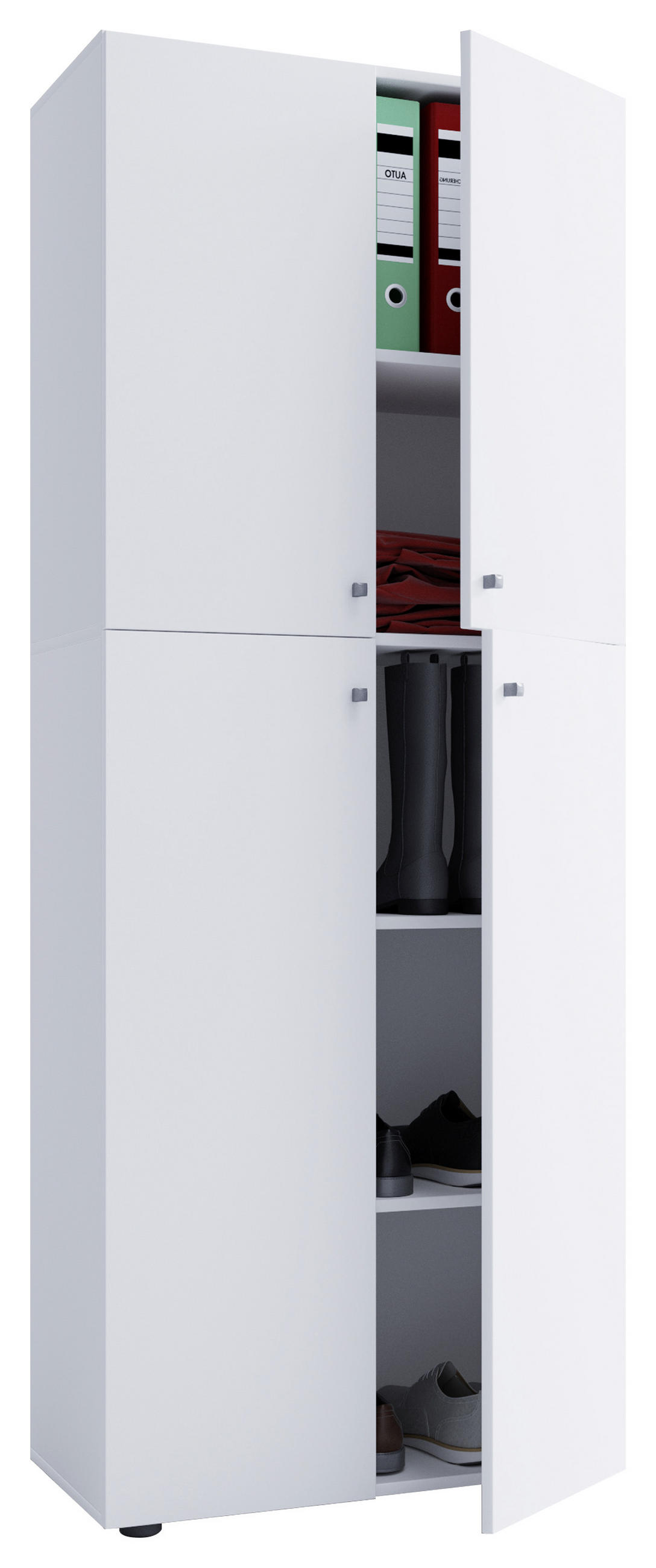 AKTENSCHRANK Weiß  - Weiß, KONVENTIONELL, Holzwerkstoff/Kunststoff (70/182/37cm) - MID.YOU