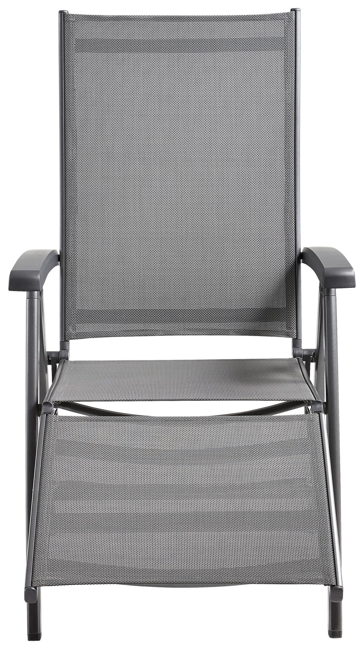 GARTEN-RELAXSESSEL Aluminium  - Anthrazit/Silberfarben, Basics, Kunststoff/Textil (62/109/95cm) - Sieger