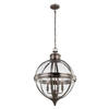 KRONLEUCHTER 49.8/83.2 cm   - Nickelfarben, Natur, Glas/Metall (49.8/83.2cm) - Elstead Lighting