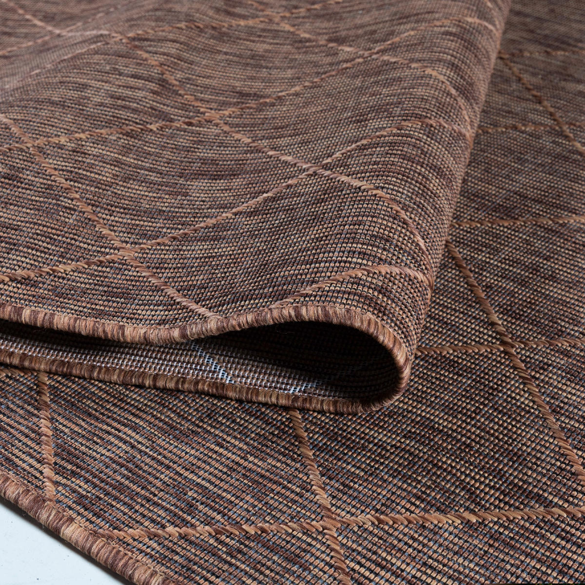 OUTDOORTEPPICH 120/170 cm Zagora Braun, Schwarz  - Schwarz/Braun, Basics, Textil (120/170cm) - Novel