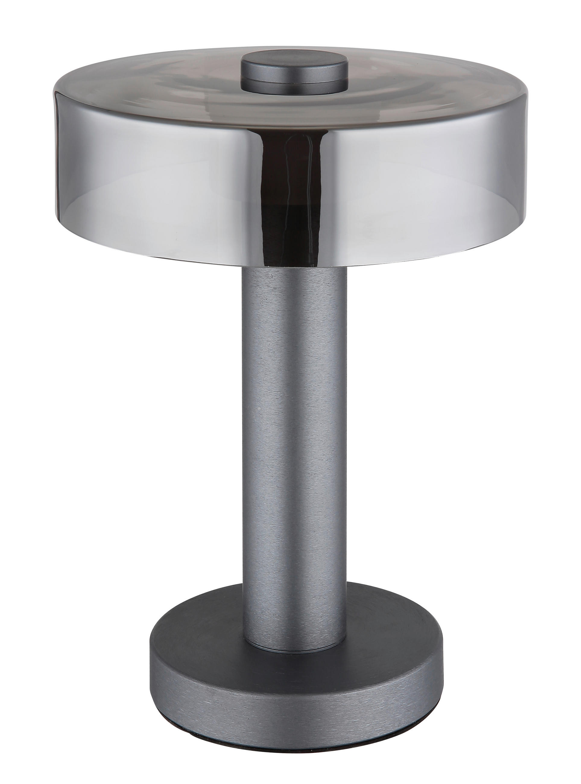 LED-TISCHLEUCHTE 22/31 cm   - Schwarz/Grau, Design, Glas/Kunststoff (22/31cm) - Globo