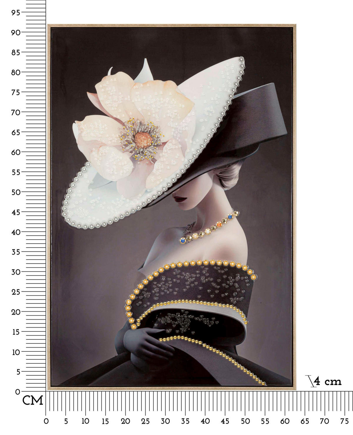 LEINWANDBILD Frauen  - Goldfarben, Basics, Holz/Textil (62/92/4cm)
