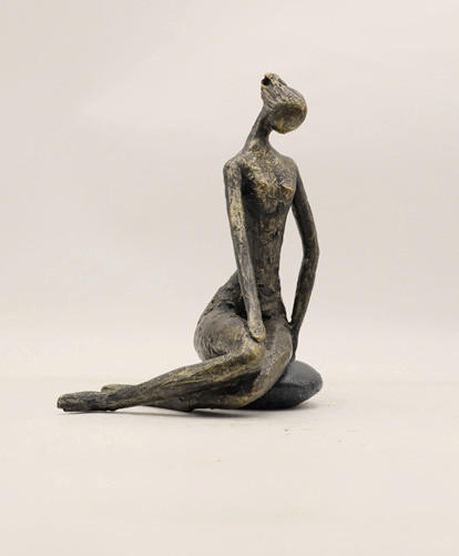 FIGÚRKA – ŽENA - čierny chróm, Basics, plast (14/11.8/21.3cm)