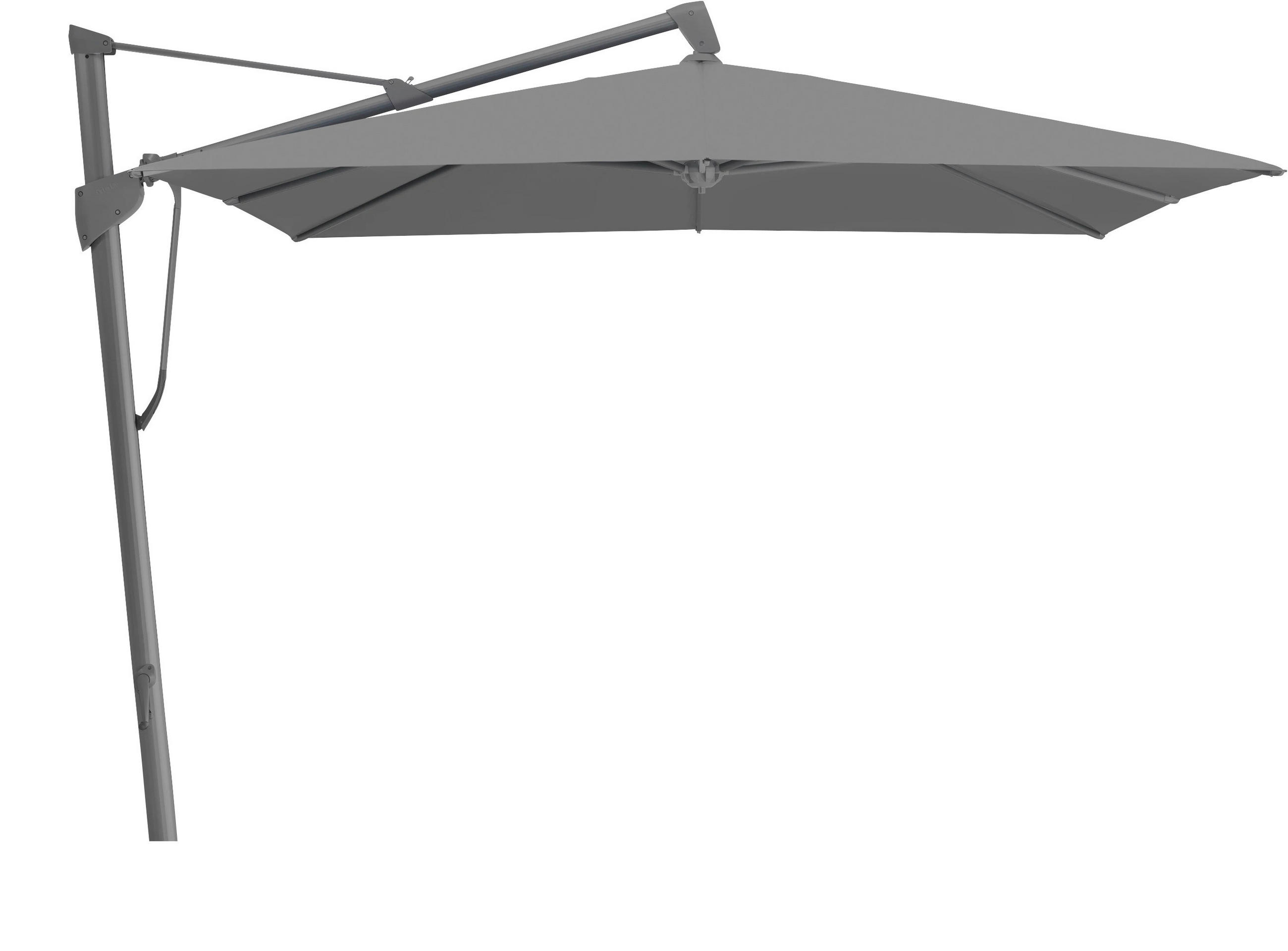AMPELSCHIRM 350x350 cm Anthrazit  - Anthrazit, KONVENTIONELL, Textil/Metall (350/350cm) - Glatz