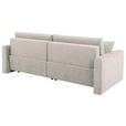 2-SITZER-SOFA in Chenille Creme  - Creme/Schwarz, KONVENTIONELL, Kunststoff/Textil (233/90/110cm) - Carryhome