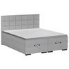 BOXSPRINGBETT 180/200 cm  in Hellgrau  - Hellgrau/Schwarz, Konventionell, Kunststoff/Textil (180/200cm) - home24