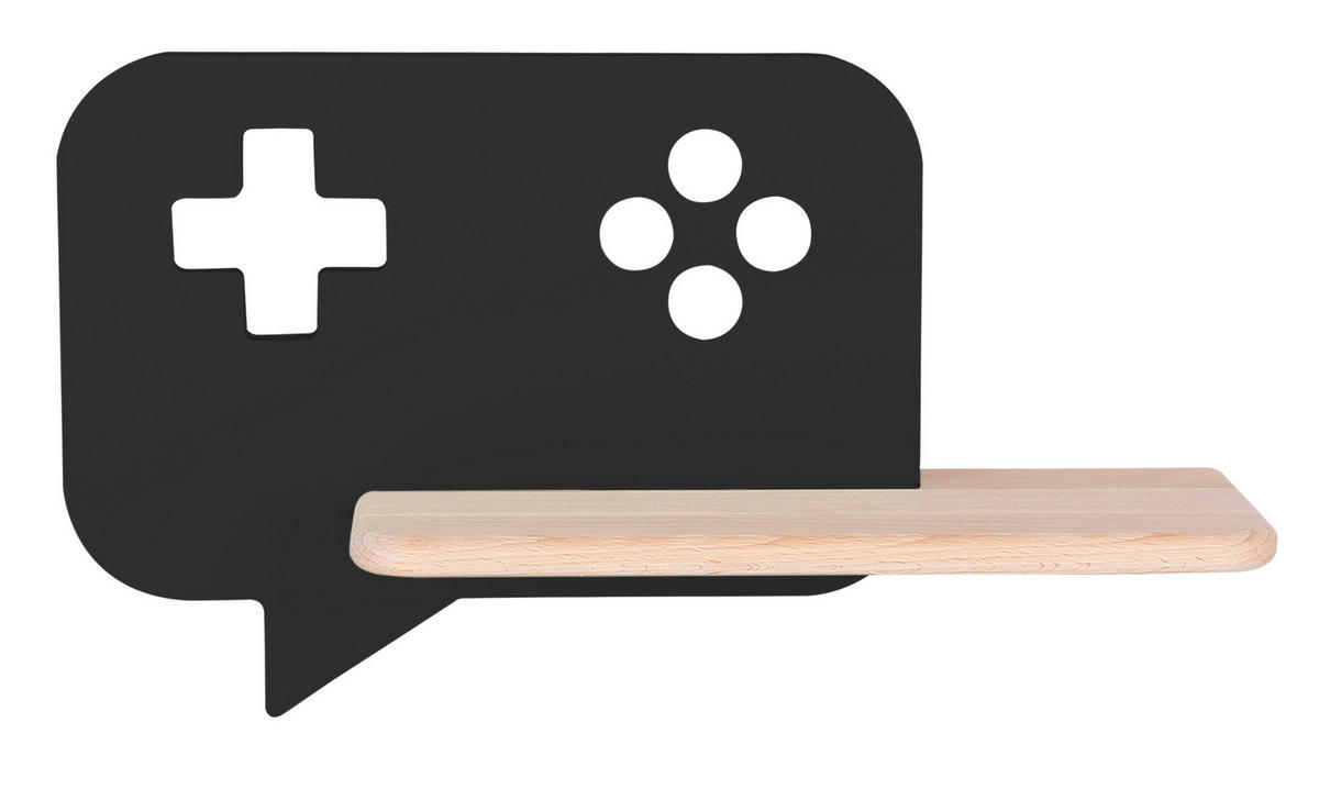 KINDERWANDLEUCHTE 36/12/20 cm   - Schwarz, Basics, Holz/Holzwerkstoff (36/12/20cm)