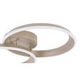 LED-DECKENLEUCHTE Velora 53,5/33/9,3 cm  - Sandfarben, Design, Kunststoff/Metall (53,5/33/9,3cm) - Dieter Knoll