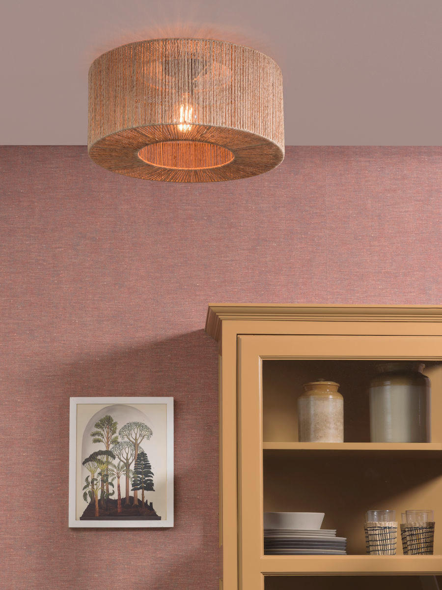 DECKENLEUCHTE GOOD&MOJO Smart 50/22 cm - Naturfarben, Trend (50/22cm) - Good & Mojo