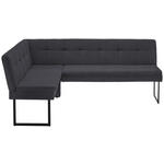 ECKBANK 155/213 cm  in Dunkelblau  - Schwarz/Dunkelblau, Design, Textil/Metall (155/213cm) - Novel