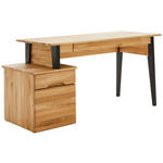 SCHREIBTISCH 156,7/65/74,2 cm  in Eichefarben  - Wildeiche/Eichefarben, MODERN, Holz/Holzwerkstoff (156,7/65/74,2cm) - Linea Natura