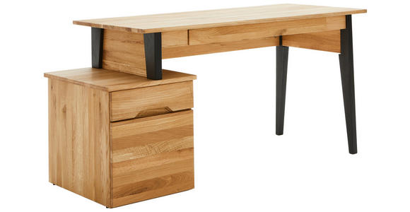 SCHREIBTISCH 156,7/65/74,2 cm in Eichefarben - Wildeiche/Eichefarben, MODERN, Holz/Holzwerkstoff (156,7/65/74,2cm) - Linea Natura