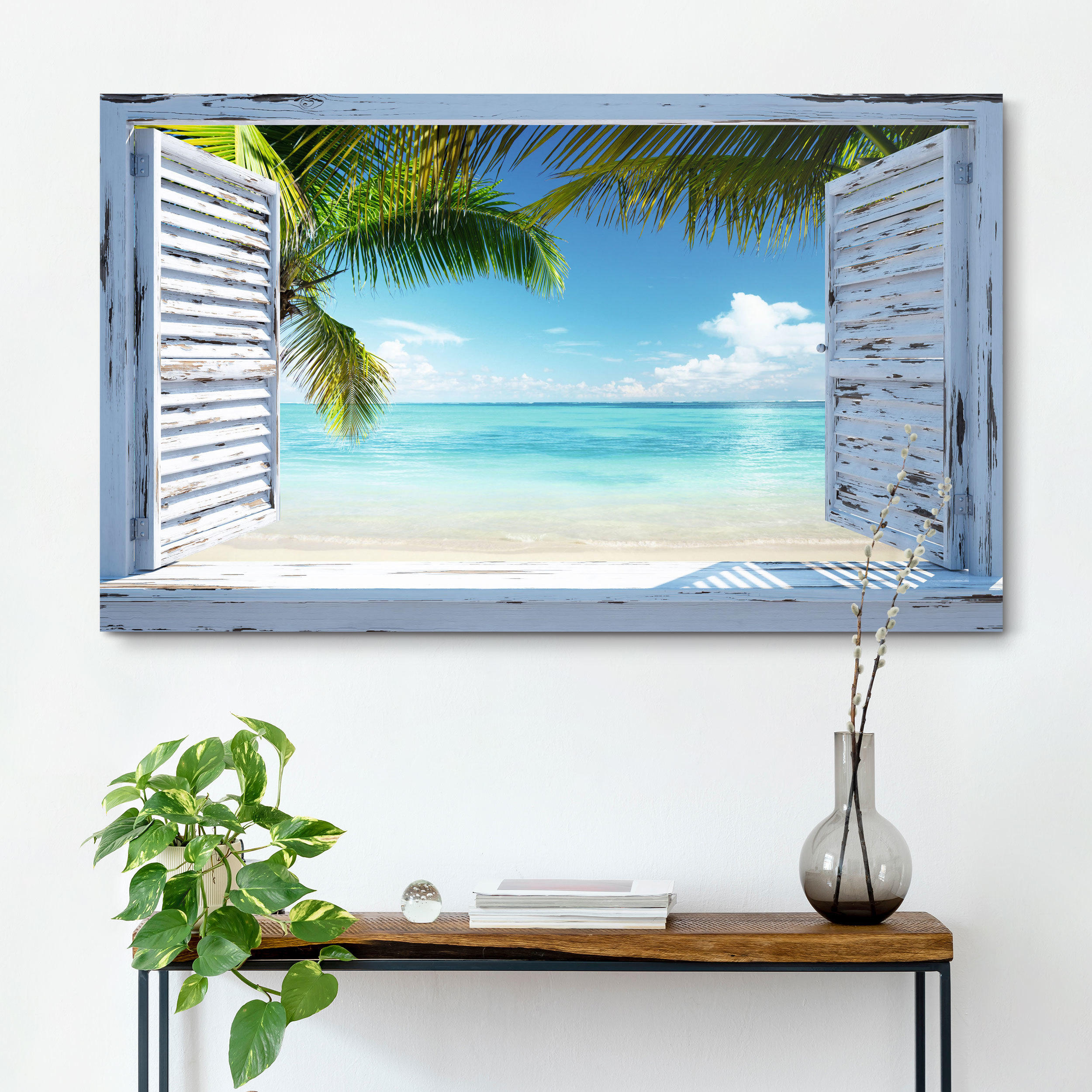 BILD Strand & Meer, Wasser  - Multicolor, Basics, Holz/Papier (70/118/2cm) - Reinders!