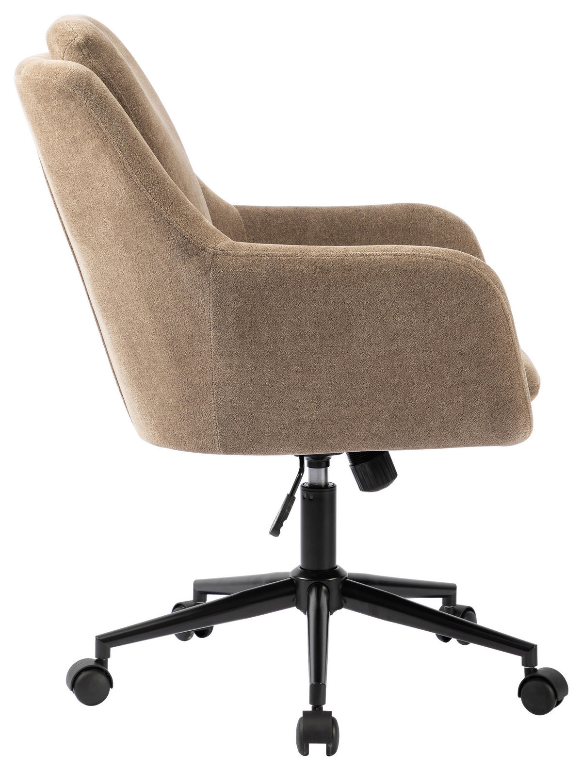 DREHSTUHL Webstoff Schwarz, Beige  - Beige/Schwarz, Modern, Kunststoff/Textil (58/91-99/71cm) - MID.YOU