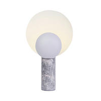 TISCHLEUCHTE Caché 30/49 cm   - Weiß/Grau, Design, Stein/Metall (30/49cm) - Nordlux