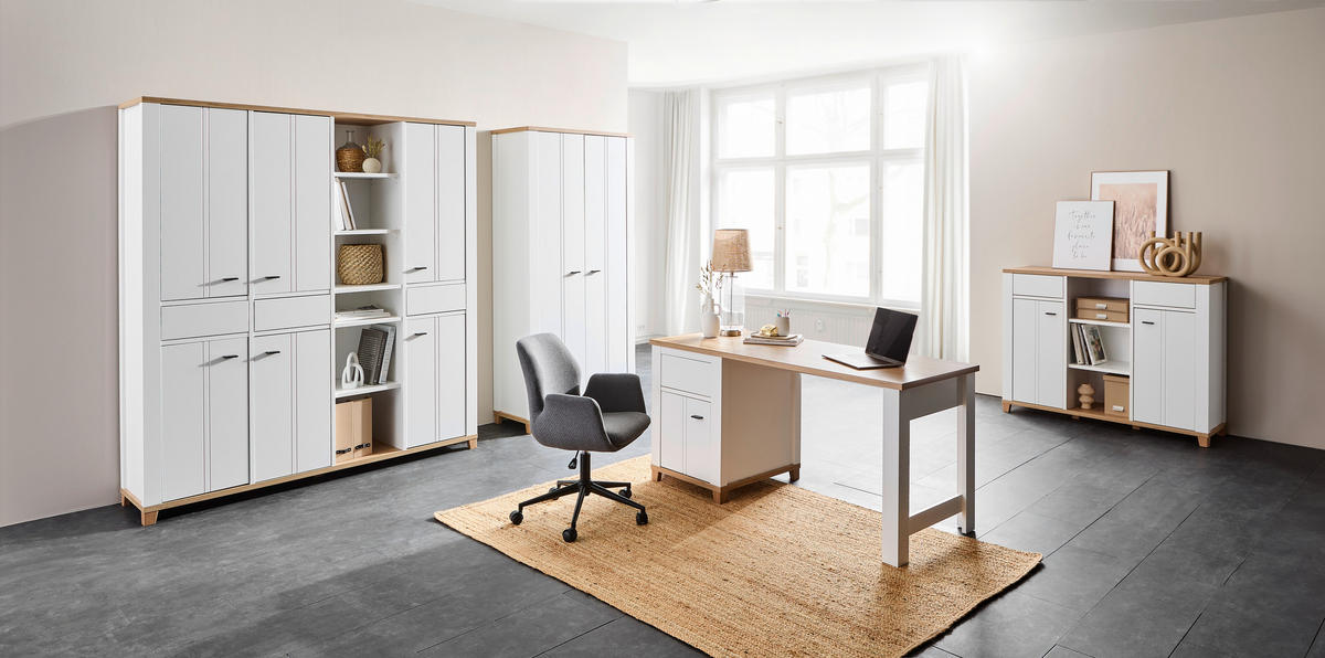 KOMMODE  in 135/99/44 cm  - Graphitfarben/Eiche Artisan, KONVENTIONELL, Holzwerkstoff/Kunststoff (135/99/44cm) - Hom`in