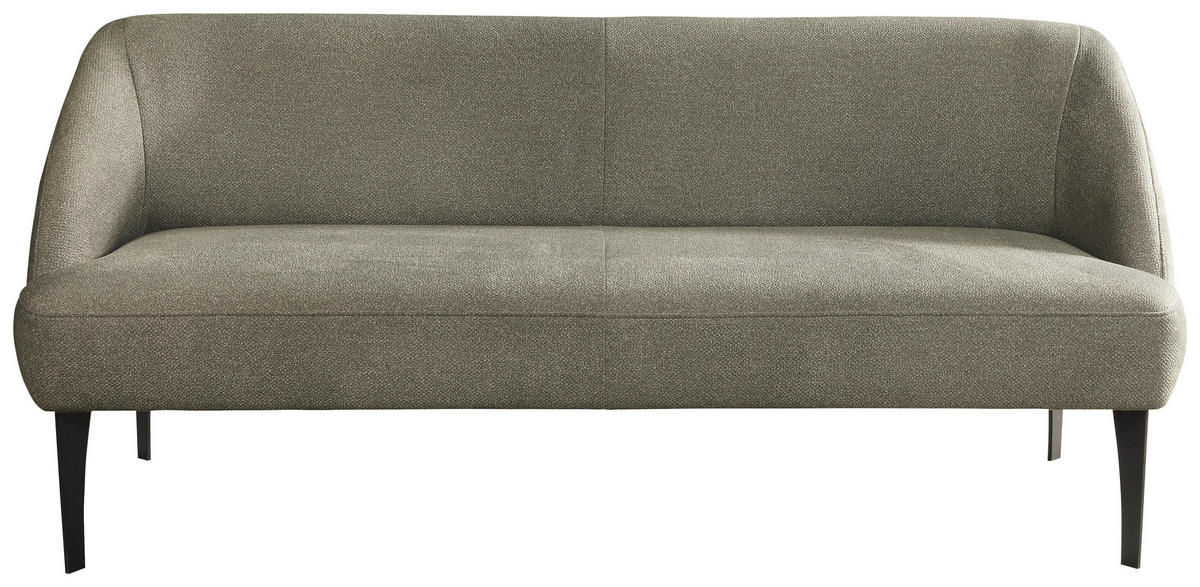 SITZBANK in Textil Hellgrün  - Schwarz/Hellgrün, KONVENTIONELL, Textil/Metall (177/85/72cm) - Moderano