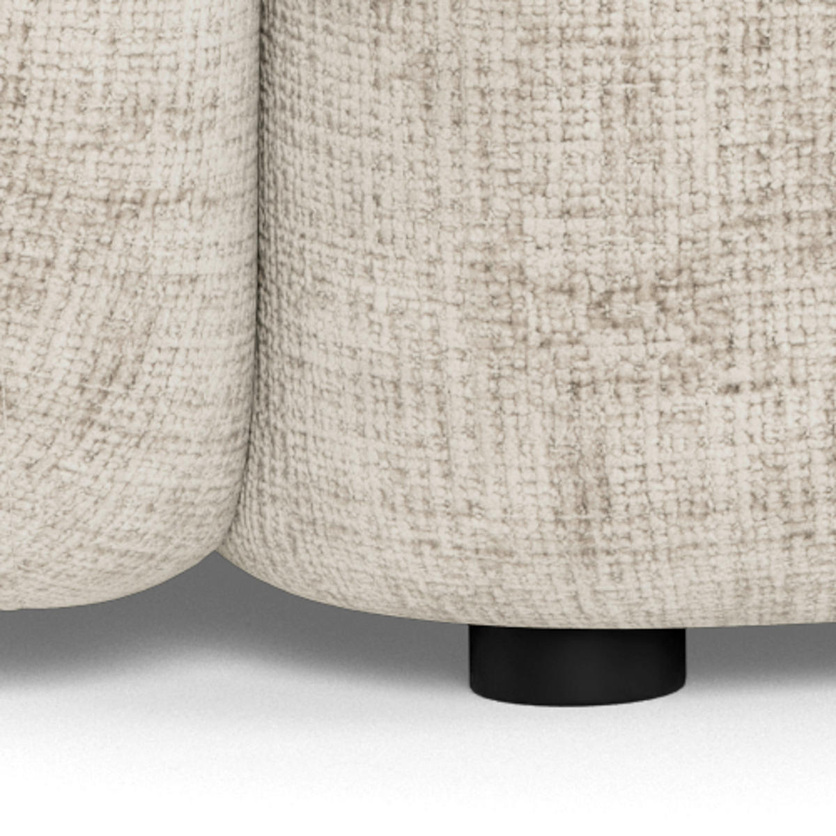 2,5-SITZER LODI in Chenille Schwarz, Beige  - Beige/Schwarz, MODERN, Kunststoff/Textil (169/76/86cm) - Livetastic