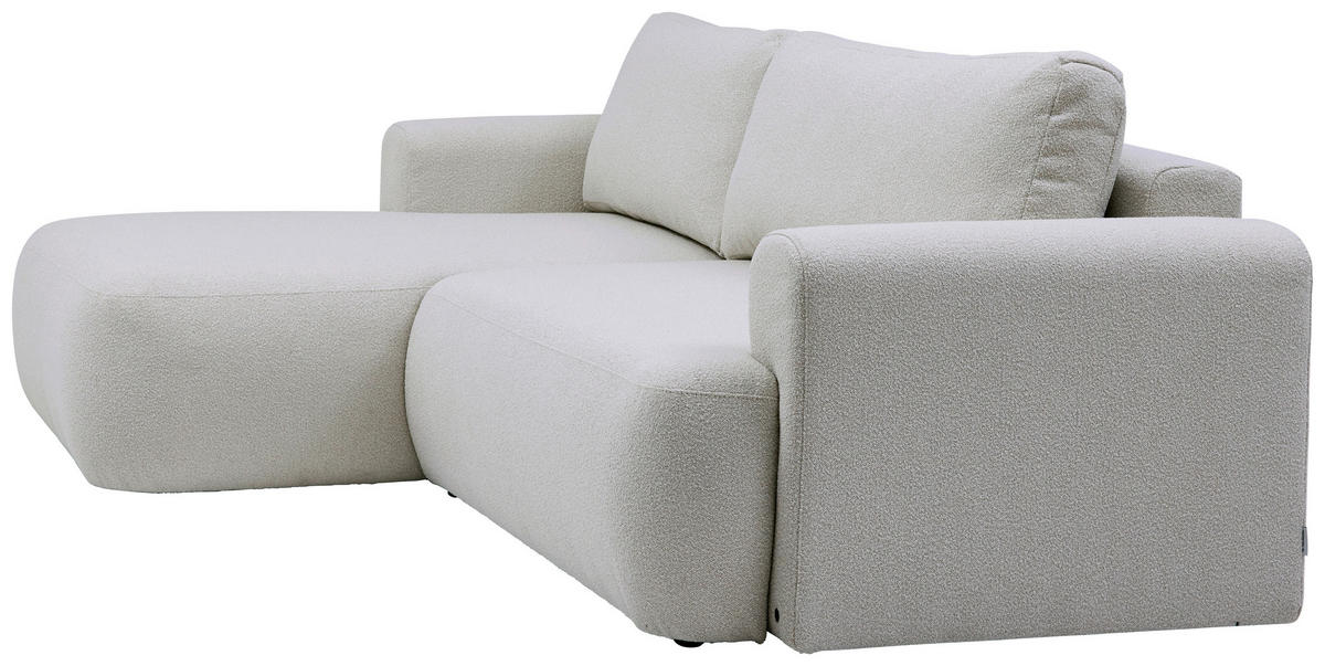 ECKSOFA Perlmutt Bouclé Rückenkissen, Rücken echt  - Perlmutt/Schwarz, KONVENTIONELL, Kunststoff/Textil (170/257cm) - Tom Tailor