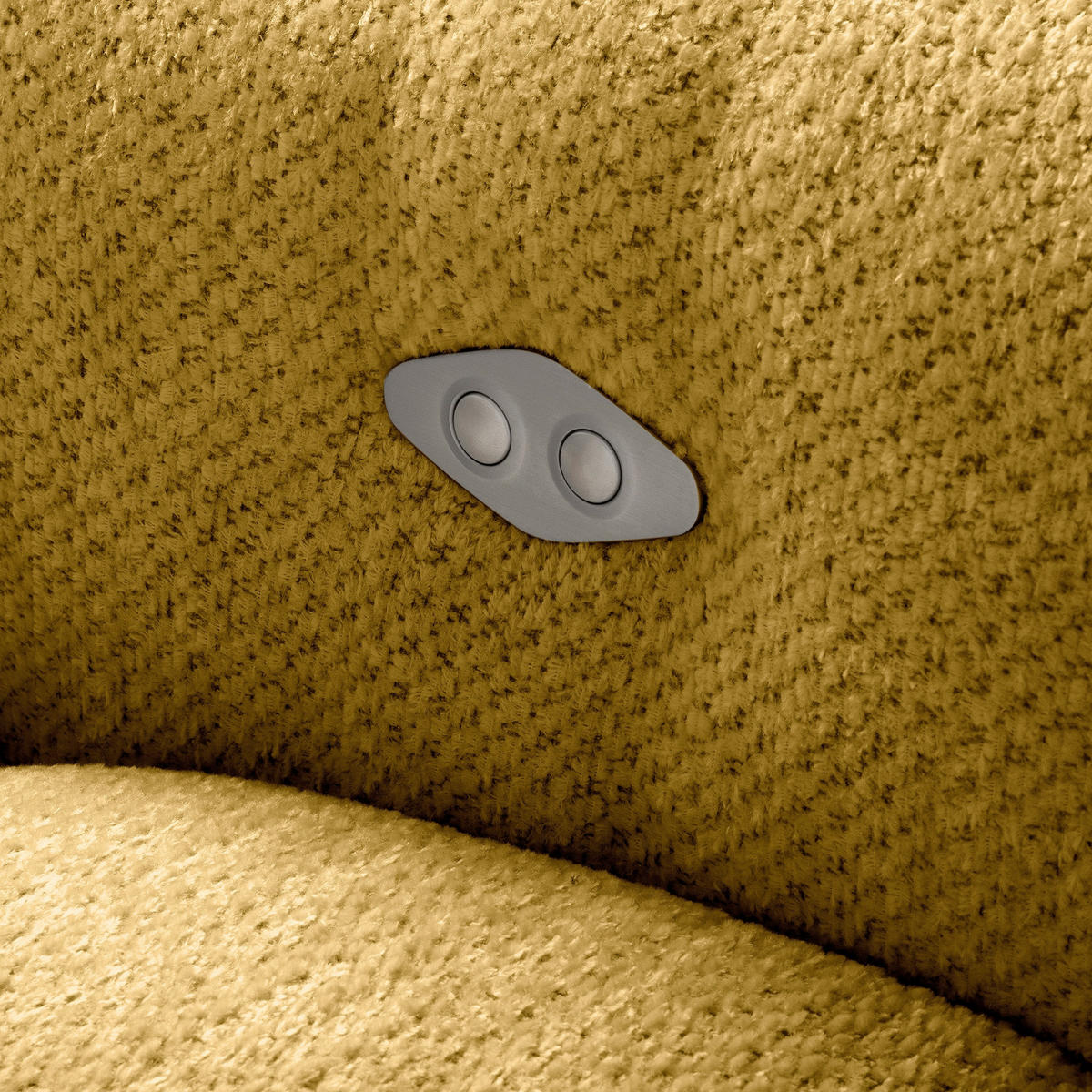 ECKSOFA  Webstoff Senfgelb  - Senfgelb/Schwarz, Design, Kunststoff/Textil (177/274cm) - Livetastic
