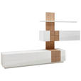 WOHNWAND  in Weiß, Eichefarben  305/190/52 cm  - Eichefarben/Weiß, Design, Holz/Holzwerkstoff (305/190/52cm) - Ambiente