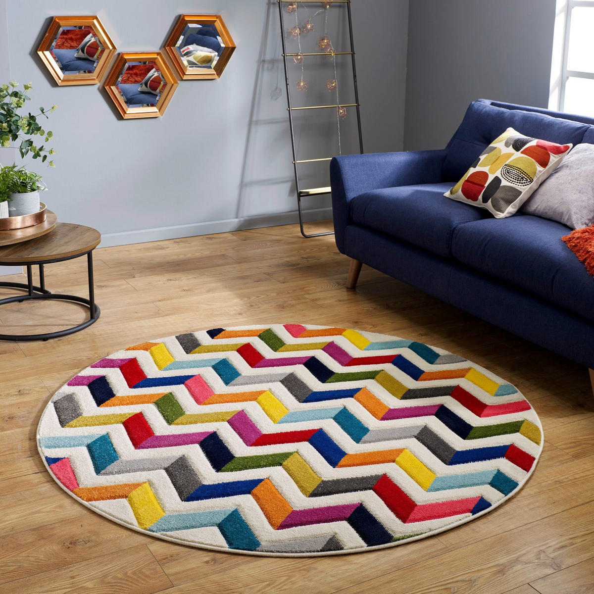 TEPPICH 160 cm Multicolor  - Multicolor, Basics, Textil (160cm)