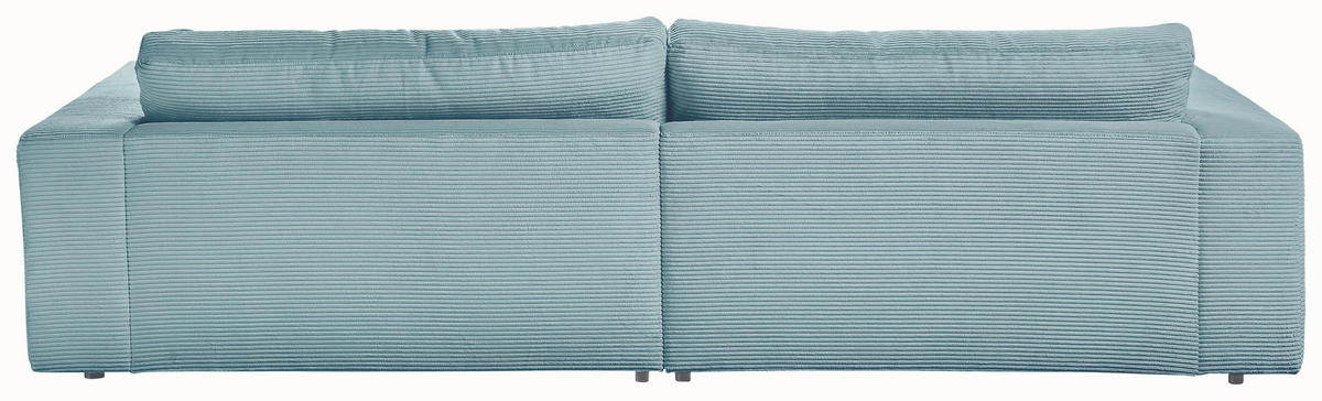 MEGASOFA in Cord Hellblau  - Schwarz/Hellblau, Design, Kunststoff/Textil (290/86/170cm) - Pure Home Lifestyle