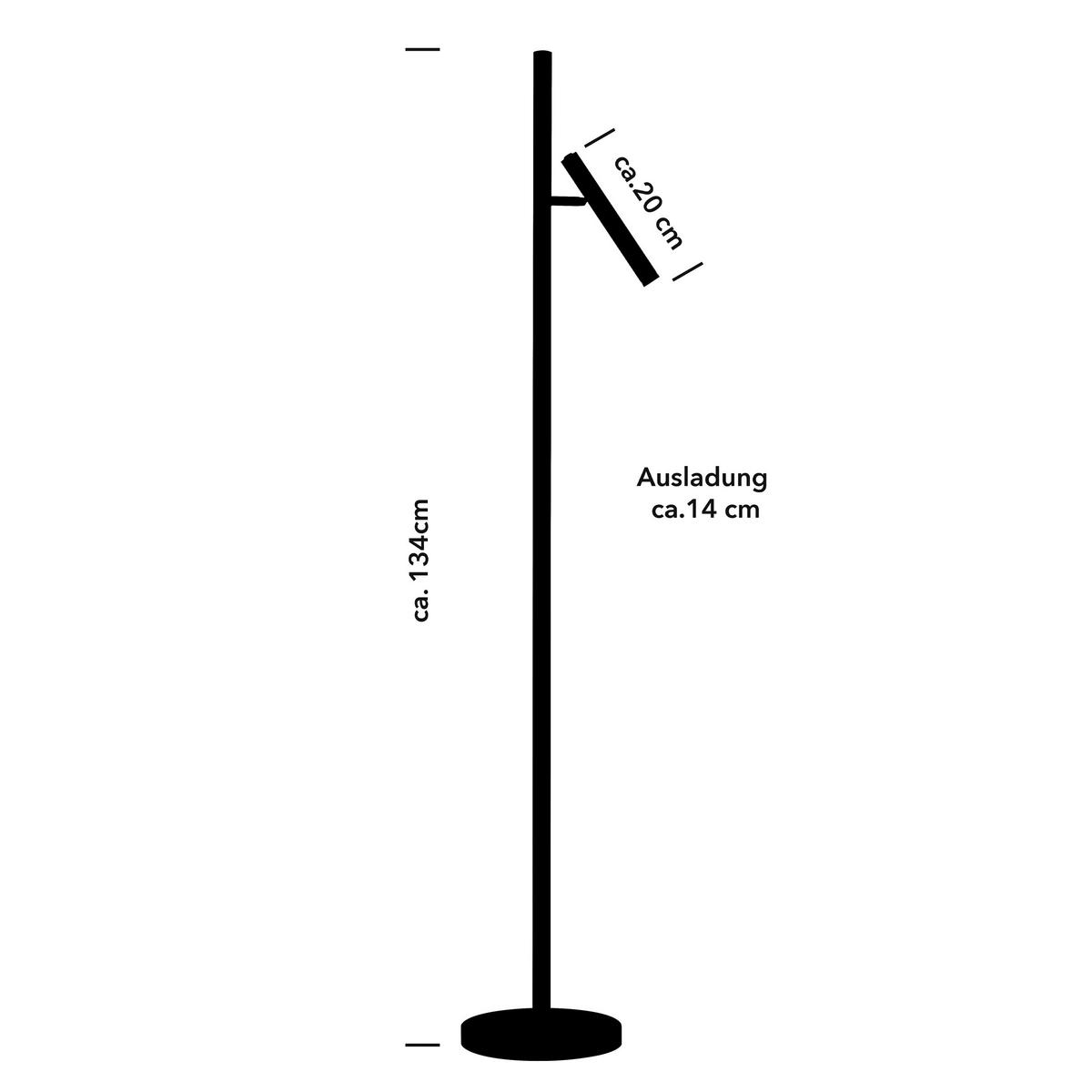 AKKU-STEHLEUCHTE - Pastellblau, Trend, Metall (20/163cm) - Hell