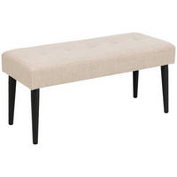 BÄNK i textil beige  - beige/svart, Design, metall/textil (95/45/38cm) - Livetastic