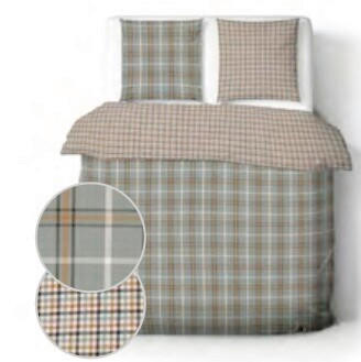 POVLEČENÍ, flanel, šedavě hnědá, šedozelená, 140/200 cm - šedozelená/šedavě hnědá, Basics, textil (140/200cm) - MISTRAL