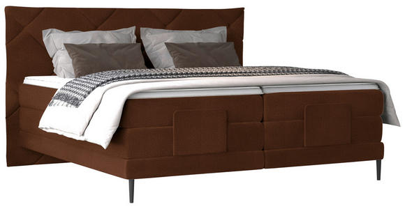 BOXSPRINGBETT 180/200 cm  in Braun  - Schwarz/Braun, KONVENTIONELL, Textil/Metall (180/200cm) - Esposa