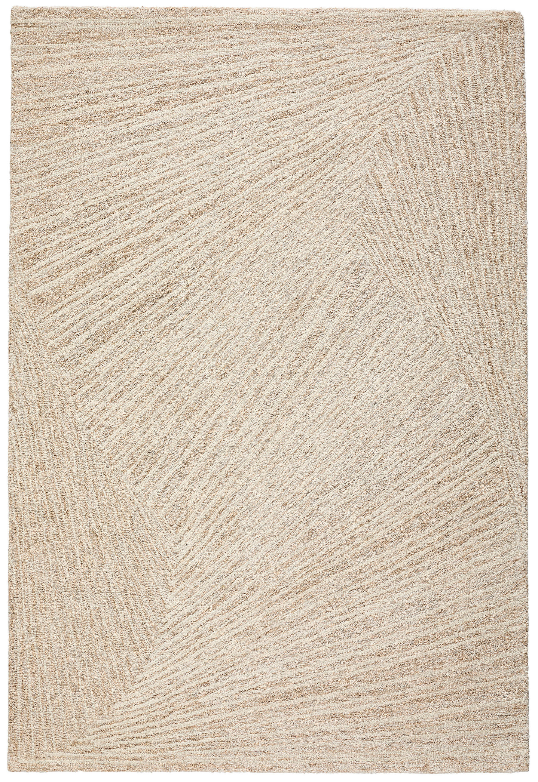 TUFTTEPPICH 160/230 cm Braun, Creme rechteckig  - Creme/Braun, Natur, Textil (160/230cm) - Novel