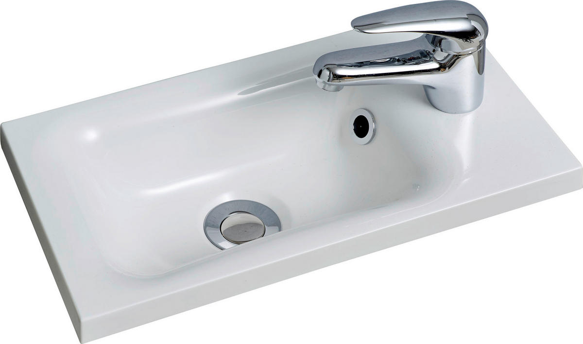 UMYVADLO, 40/2,5/22 cm - bílá, Konvenční, kámen (40/2,5/22cm) - Xora